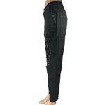 Pull & Bear  Women's Black Distressed High Waisted Cropped Mom Denim Jeans Size 6 Photo 1