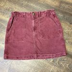 American Eagle  Corduroy Mini Skirt Women’s Size 6 Reddish Pink Super Stretch Photo 1
