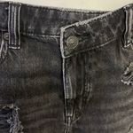 American Eagle  Black Destroyed Distressed Whisker Faded Mom Shorts - Size 10 Photo 4