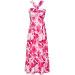 Grace Karin  Criss Cross Halterneck Flowly A Line Maxi Dress‎ in Pink Watercolour Photo 2