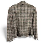 Ellen Tracy  Silk Jacket Blazer Raw Edge Plaid Checked Size 16 Photo 1