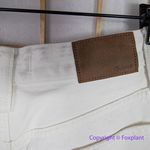 Madewell NEW  Petite Baggy Straight Jeans in Tile‎ White: Ripped Edition, 25P Photo 10