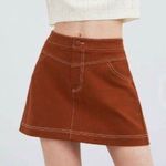 ZARA  Brown Seamed Mini Skirt Photo 0