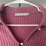 Abercrombie & Fitch  Pearl Button Collared Cardigan Size M Preppy Winter Photo 3