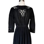 Ulla Johnson  Priscilla Silk Dress Lace Raven Chiffon Black 3/4 Sleeves 4 NWT Photo 6