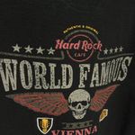 Hard Rock Cafe Vintage World famous Vienna Anti-established embroidered Zip hoodie jacket Size X- Photo 1