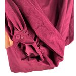 Anna Sammarone Made With Measure 1421 Wine Ballon Sleeve Midi Dress Size Medium Purple Photo 5