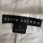 Ralph Lauren Trousers White Linen Shimmer Dress Pants Made In Italy Size 4 New Photo 5