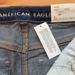 American Eagle New  Stretch Mom Short High Waisted Distressed Cuffed Denim Photo 3