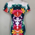 Forever 21 Tropical Body Con Dress Peekaboo Sz Small Photo 2