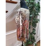 Investments Multicolor Tiered Ruffles V Neck Long Sleeve Ruffle Top Blouse XL Photo 4