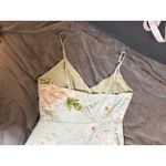 Lulus NWOT Large Radiant Occasion Light Green Floral Satin A-Line Maxi Dress Photo 11