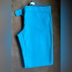 Loft  Teal Blue Straight Leg  Dress Pants Pockets Front & Back  Sz 4  61% Cotton Photo 2