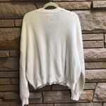 BP  Button Front Cardigan Sweater White Ribbed Cotton 1x Photo 2