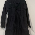 ZARA  Eyelet Short Dress Long Sleeve Tiered Ruffle Size Medium 2349 Photo 0