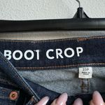 J Crew Size 23 Petite Demi Boot Crop Exposed Button Fly Solid Blue Dark Wash Photo 6