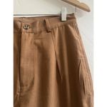 Knot Sisters Cropped Trousers Brown Pinstripe Size Medium High Rise NWT Boutique Photo 3
