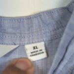 Uniqlo  Blue White Boxy Oversize Casual Short Sleeve Shirt Size XL EUC #5692 Photo 4