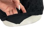 Reiss  Womens Small Magnolia Lace Overlay Black Professional Blouse Shirt Sheer Photo 7