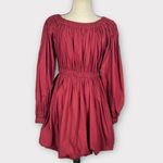 Ulla Johnson  Martine Bubble Minidress Women's 2 Burgundy Long Sleeve NWOT Photo 4