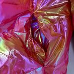 JODIFL π₯12/3 HOST PICK!π₯ NWT Holographic Pink and Yellow Puffer Jacket S Photo 7