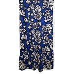 Koko Knot Rayon Blue White Floral Tropical Hawaiian Maxi Dress USA Medium Photo 8