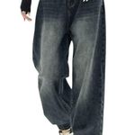 Dark Wash Vintage Baggy Boyfriend Jeans Another Chill Y2K Streetwear Skater Sz 8 Blue Photo 2