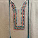 Decree  Gauze Southwestern Embroidered Boho Long Sleeve Top Photo 1