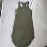 Aerie Women’s Racerback Tank Dress Olive Ribbed Knit Sleeveless size Small Photo 3