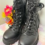 Guess  Black Combat Moto Boots Rugged Design Photo 2