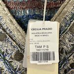 Cecilia Prado Crochet Lace Cold Shoulder V Neck Metallic Maxi dress Photo 5