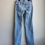 American Eagle Real Good Light Solid Wash Super High Rise Straight Size 4 Regula Photo 3