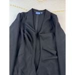 Vera Wang Simply Vera Women Black Waterfall Ruffle Open Front Blazer Jacket XL Photo 2