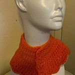 Handmade Crochet Cowl Pattern Neck Warmer with Buttons Orange Photo 0