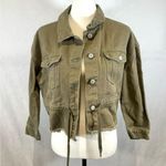 Stoosh Vintage Denim olive green utility jacket size small Photo 0