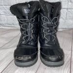 Totes elastic tie with cinch close rubber bottom winter boots black sz 6 Photo 9