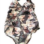 Motherhood Maternity Smocked Tummy Purple Multi Color Stretch One Piece Swimsuit Photo 0