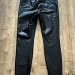ZARA NEW  Black Faux Leather Pants Blogger Favorite Ankle Zip Sz L Photo 8