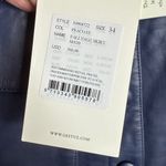 Gestuz Midi Blue Lambskin Leather Belted Pouch Skirt New with Tag W2004 Sz S 2 Photo 5