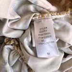 A Peuch Ruched Puff Sleeve Mock Neck Floral Print Mini Dress Brown M Size M Photo 12