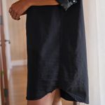 Frank & Eileen Mary Classic Black Denim Long Sleeve Shirt Dress distressed hem L Photo 3