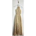 SIGNIFICANT OTHER Cara Floral Print Halter Neck Maxi Dress in Rosale Print US 10 Yellow Photo 5