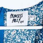 Princess Polly  Blue Floral Mini Dress Short Sleeve V Neck Flounce Hem Size 6 Photo 4