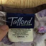 New Animal Print Scrub Top 2 Pockets Cotton Small Purple Photo 2