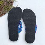 Sanuk  Womens Sandals Blue Pink Flamingo Print Party Yoga Mat Sling Size 10 Photo 4