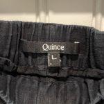 Quince ‎ Womens 100% European Linen Elastic Waist Pull On Pants Black Size Large Photo 6