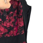 Bebe Black Pink Floral Print A Line Dress Women's Size Small Sleeveless Photo 4