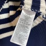 Gap  Relaxed Striped V-Neck 100% Cotton Sweater Vest Navy Ivory Size Small Petite Photo 6