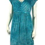 Style & Co Tie Dye Stripe V Neck Dress Medium Photo 0