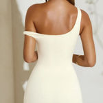 Oh Polly  Asymmetric Twist Strap Mini Dress in Ivory size 6 NWT Photo 1